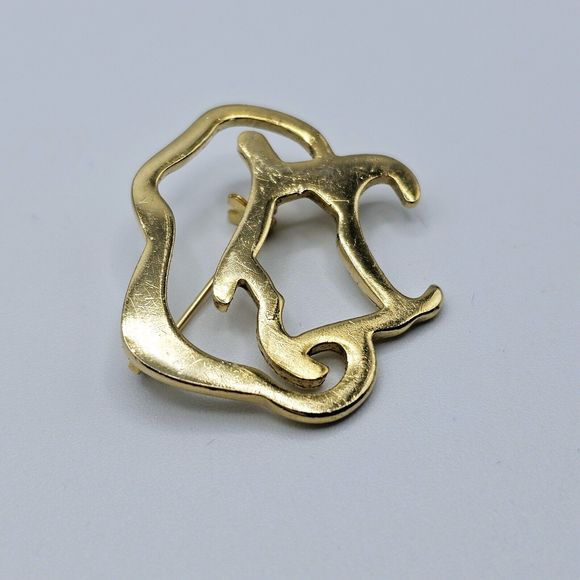 Chef Hat Brooch Silhouette Open Outline Pastry Cook Artistry Kitchen Jewelry Pin - Picture 8 of 8